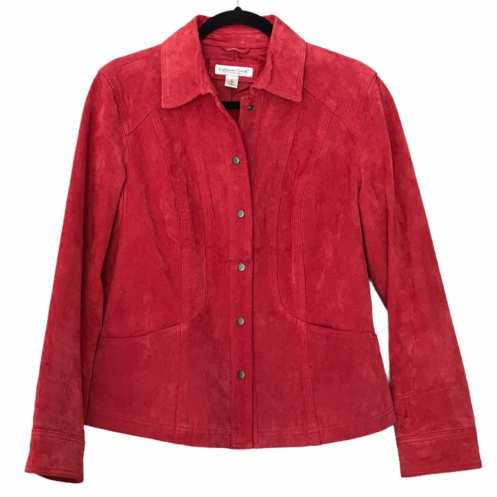 Coldwater Creek Red Suede Jacket, M